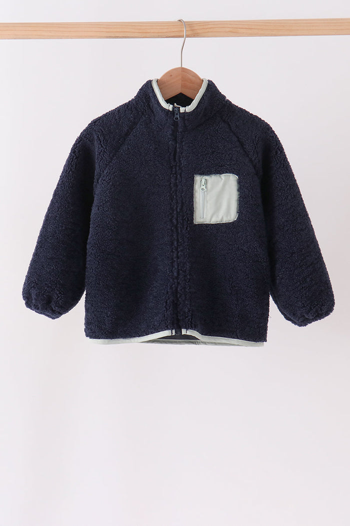 Fleece zipper jacket - Navy