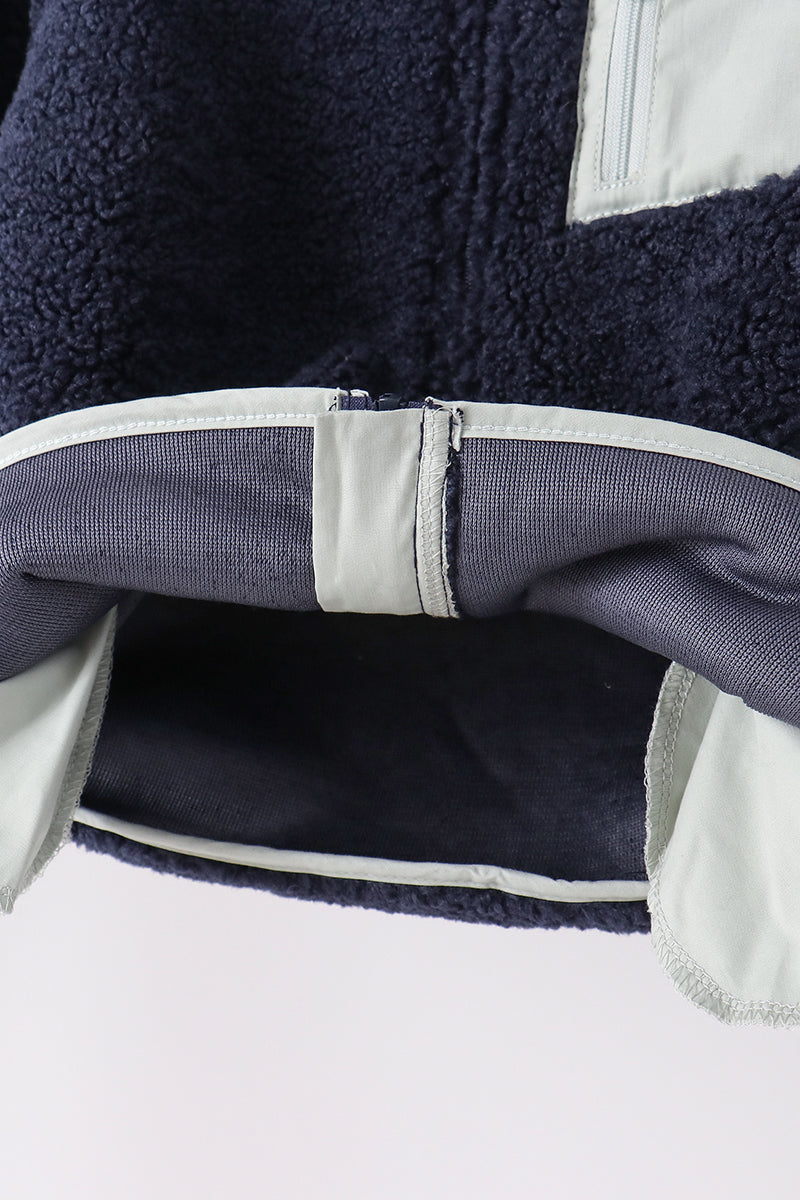 Fleece zipper jacket - Navy
