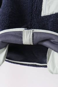 Fleece zipper jacket - Navy