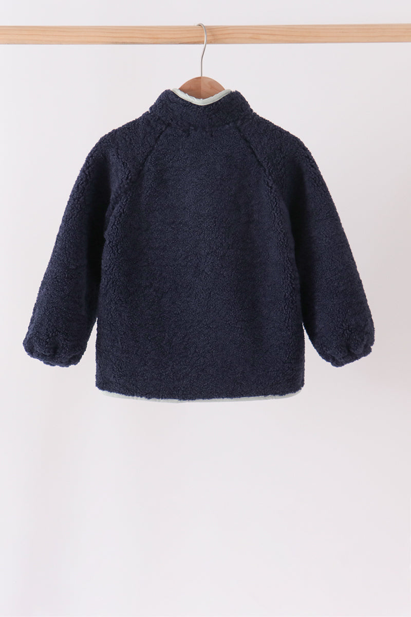 Fleece zipper jacket - Navy