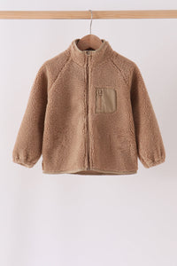 Fleece zipper jacket - Beige