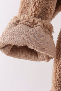 Fleece zipper jacket - Beige