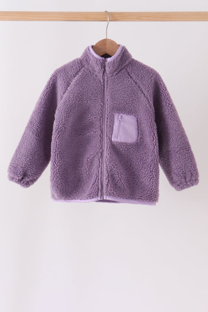 Fleece zipper jacket - Purple