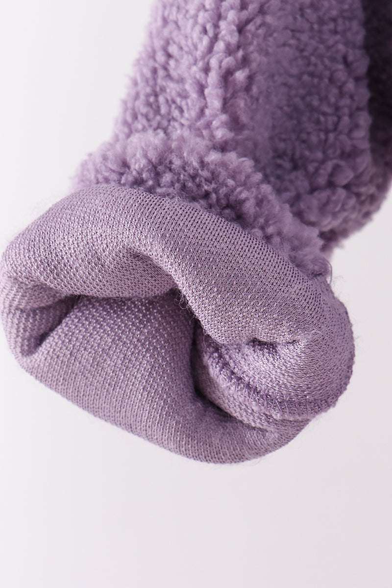 Fleece zipper jacket - Purple