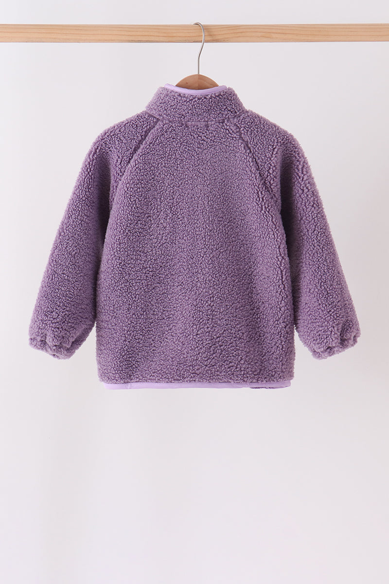 Fleece zipper jacket - Purple