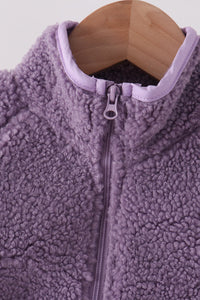 Fleece zipper jacket - Purple