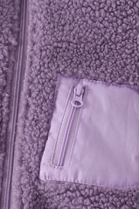 Fleece zipper jacket - Purple