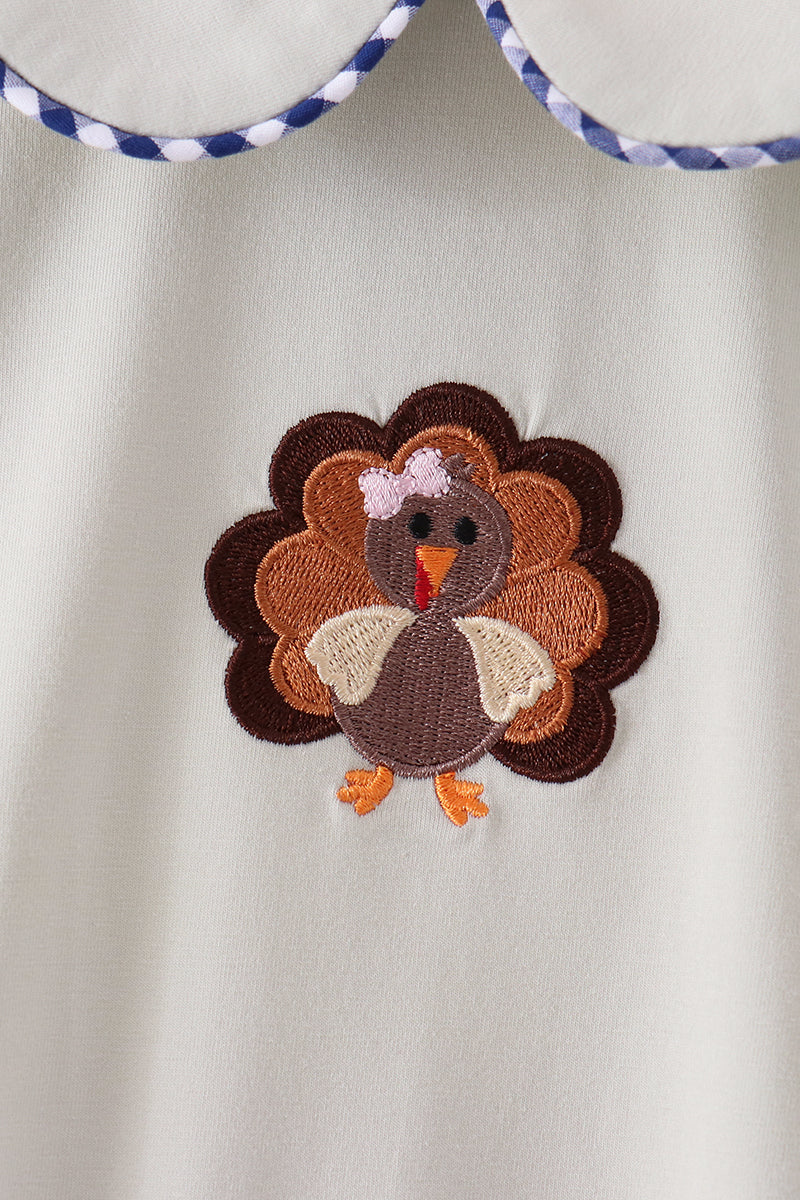 Turkey embroidery romper