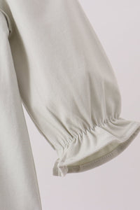 Turkey embroidery ruffle romper