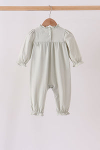 Turkey embroidery ruffle romper