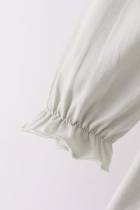 Turkey embroidery ruffle pants set
