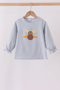 Turkey embroidery stripe top
