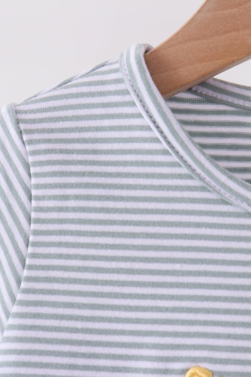 Turkey embroidery stripe top