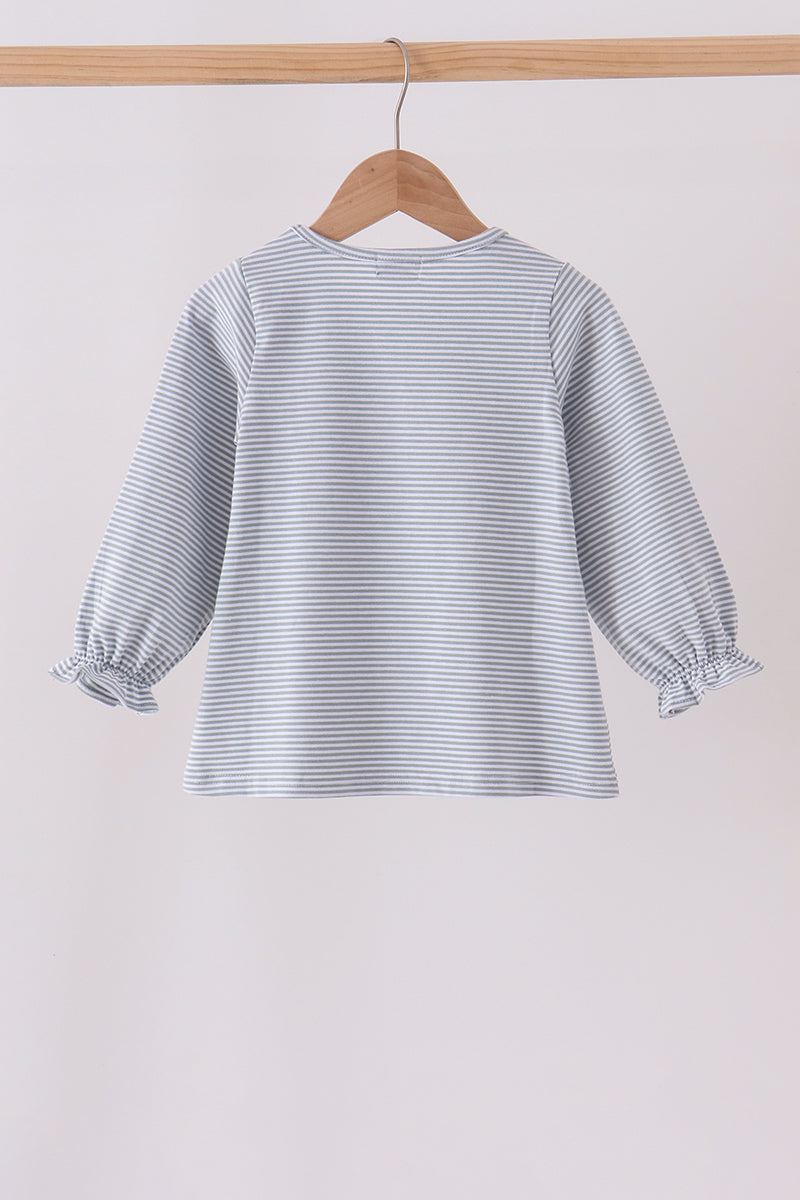 Turkey embroidery stripe top