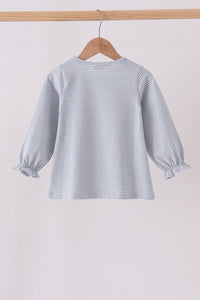 Turkey embroidery stripe top