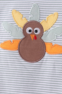 Turkey embroidery stripe top