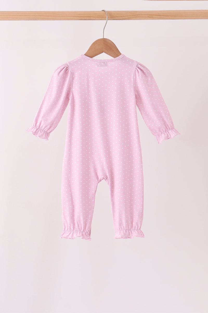 Gingerbread embroidery romper