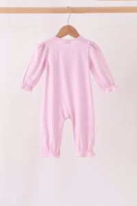 Gingerbread embroidery romper
