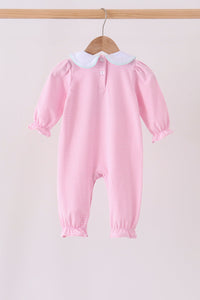 Turkey embroidery stripe romper