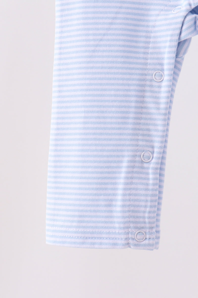 Turkey embroidery stripe romper