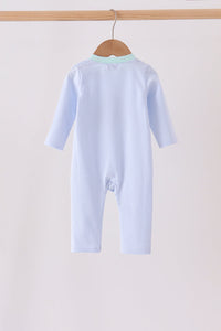 Turkey embroidery stripe romper