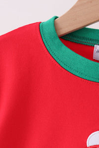 Santa embroidery pants set