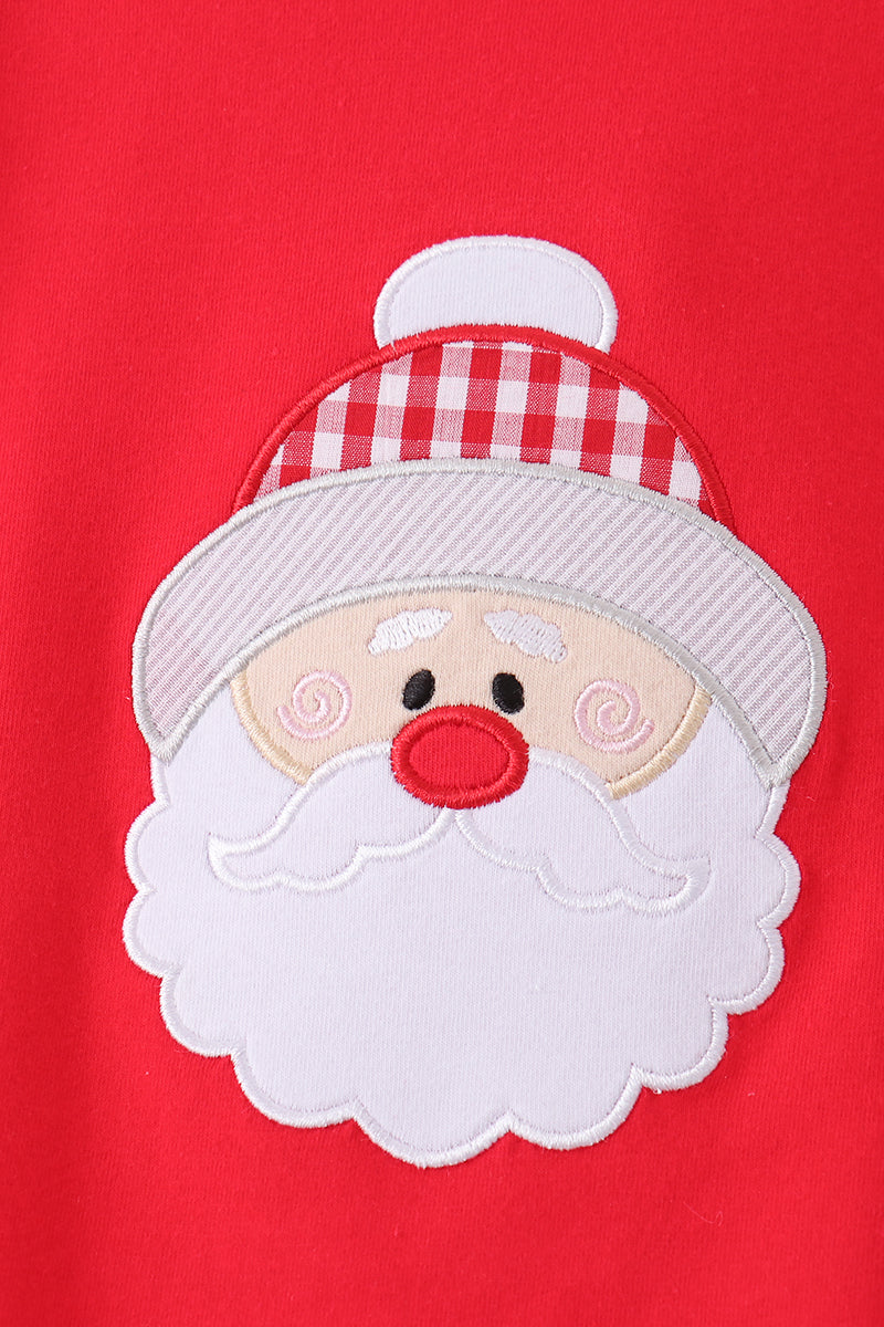 Santa embroidery pants set