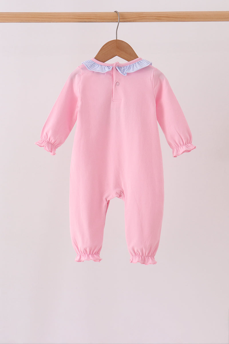 Turkey embroidery ruffle romper