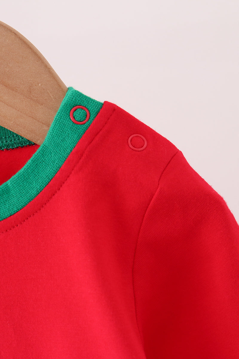 Santa embroidery romper