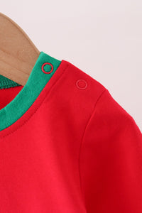 Santa embroidery romper