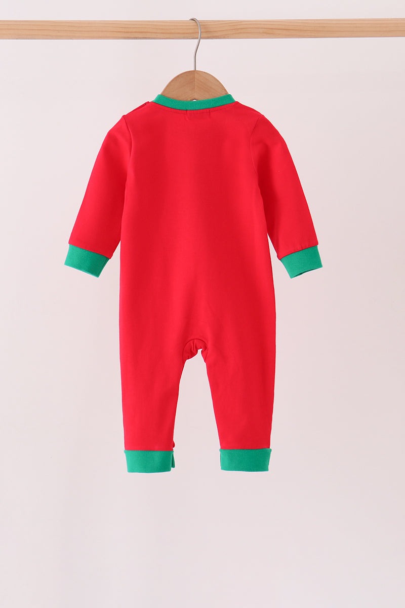 Santa embroidery romper