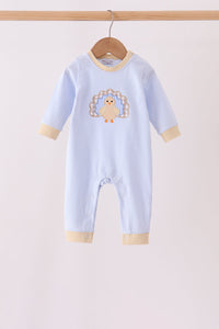 Turkey embroidery stripe romper