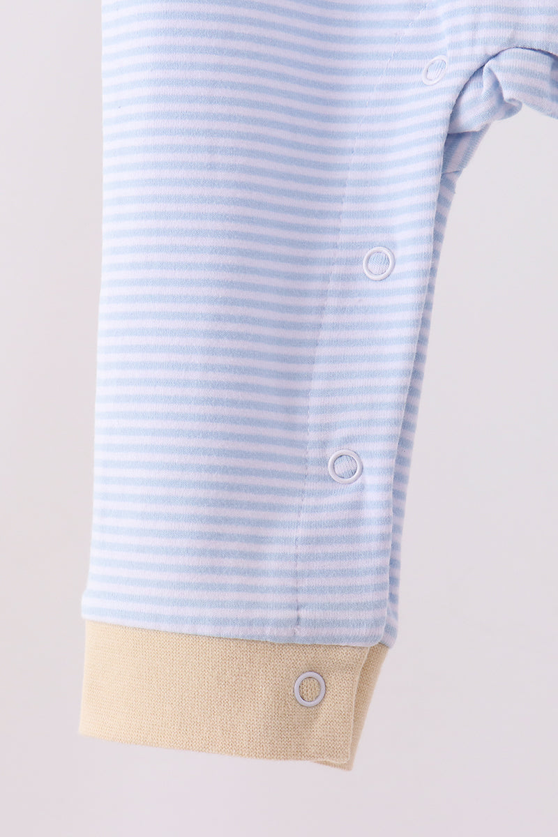 Turkey embroidery stripe romper