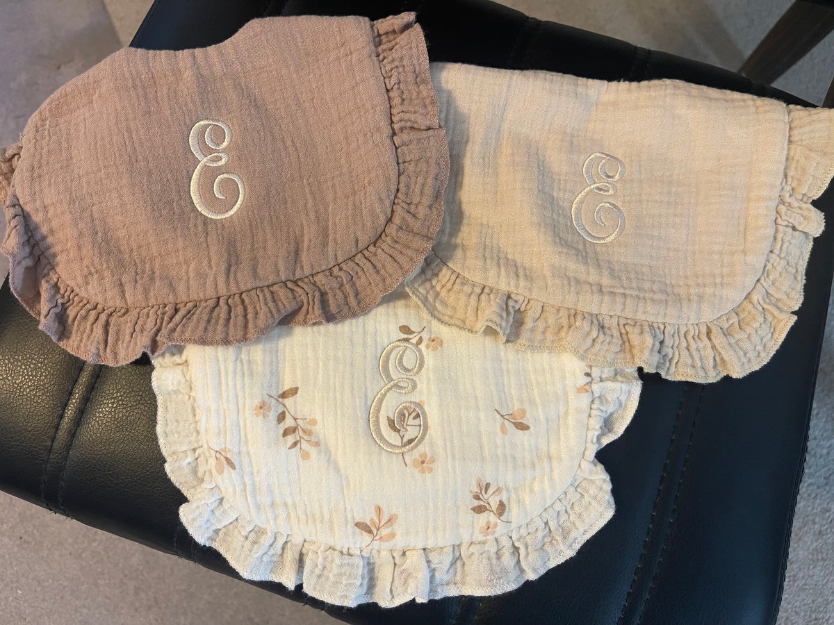 Personalized Monogram Baby Bibs (Set of 3)