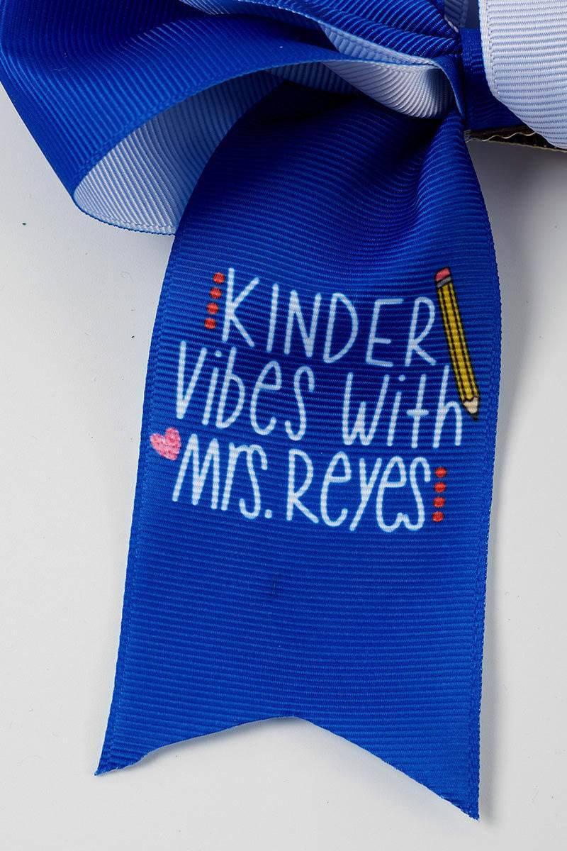 Blue Floral Hair Bow - Essential Southern Charm
