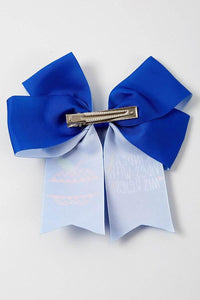 Blue Floral Hair Bow - Essential Southern Charm
