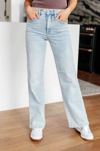 Brooke High Rise Control Top Vintage Wash Straight Jeans - Essential Southern Charm