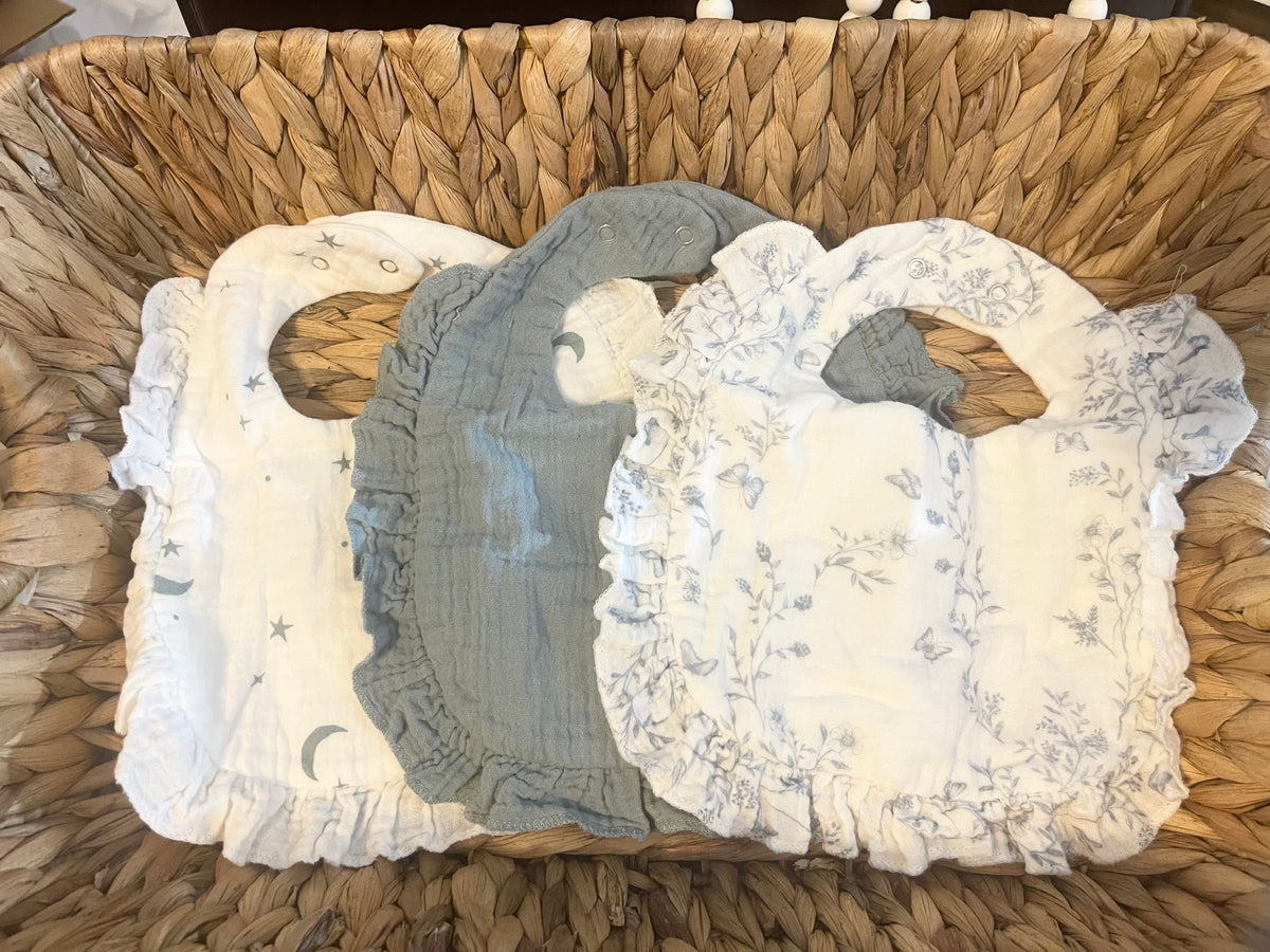 Personalized Monogram Baby Bibs (Set of 3)