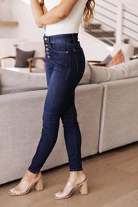 Celecia High Waist Hand Sanded Resin Skinny Jeans - Essential Southern Charm