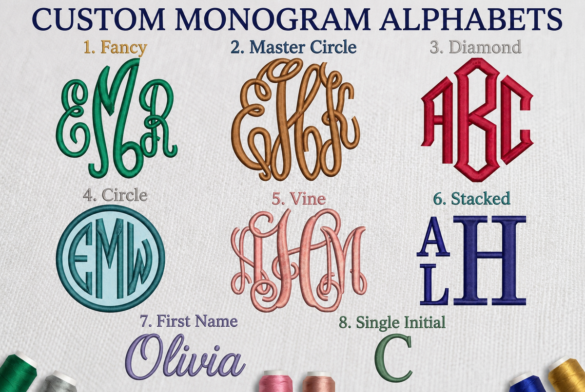 Personalized Monogram Burp Cloths (Set of 3)