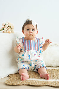 Platinum Balcony Print Baby Jumpsuit - Essential Southern Charm