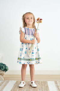 Platinum Balcony Ruffle Dress - Essential Southern Charm