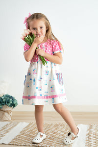 Platinum Balcony Pink Dot Dress - Essential Southern Charm