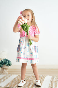 Platinum Balcony Pink Dot Dress - Essential Southern Charm