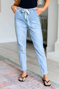 Cooper High Rise Vintage Denim Jogger - Essential Southern Charm