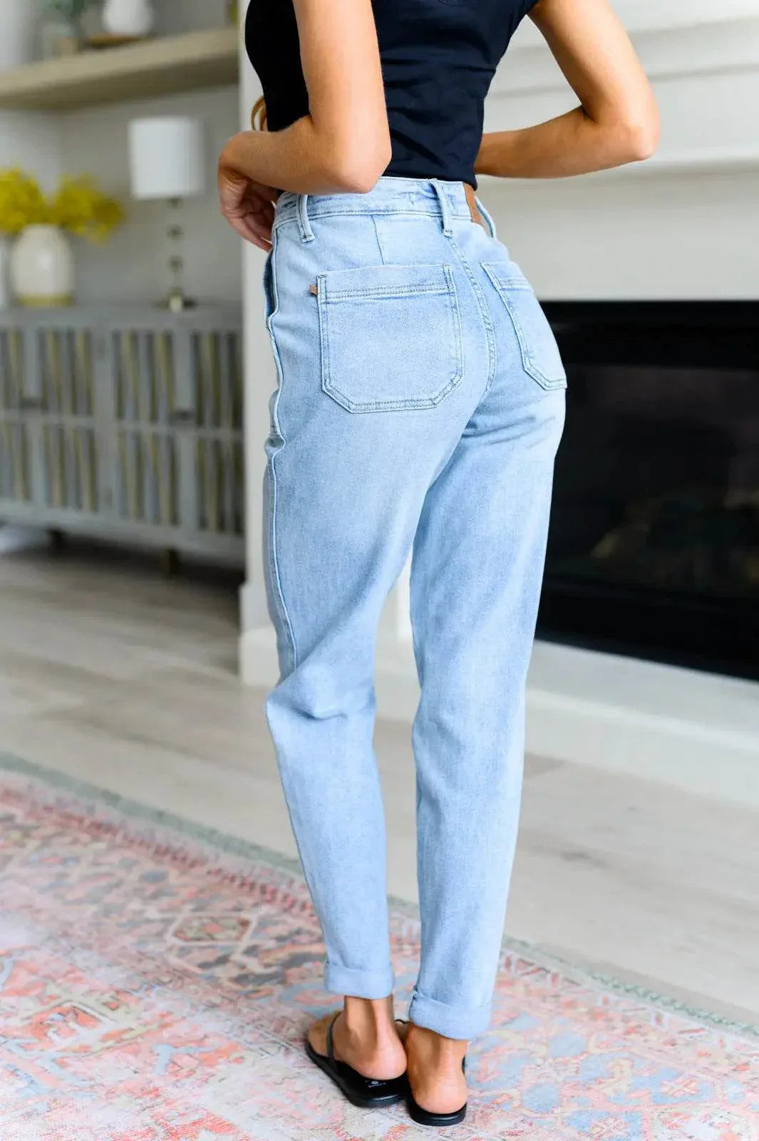 Cooper High Rise Vintage Denim Jogger - Essential Southern Charm