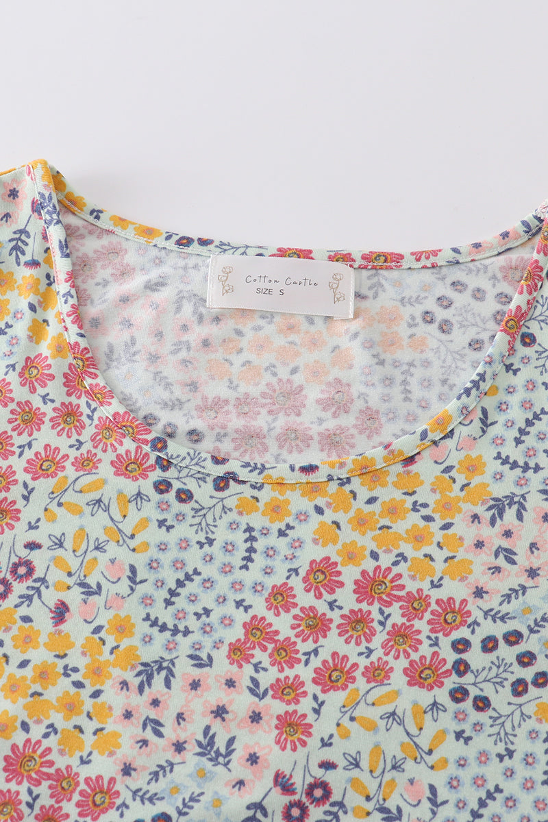 Platinum Floral Print Dress For Adult - Essential Southern Charm