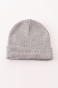 Grey Ribbed Basic Knit Beanie - Essential Southern Charm