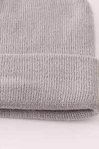 Grey Ribbed Basic Knit Beanie - Essential Southern Charm