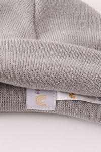 Grey Ribbed Basic Knit Beanie - Essential Southern Charm